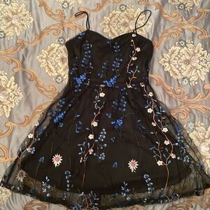 Shein Floral Embroidered Dress